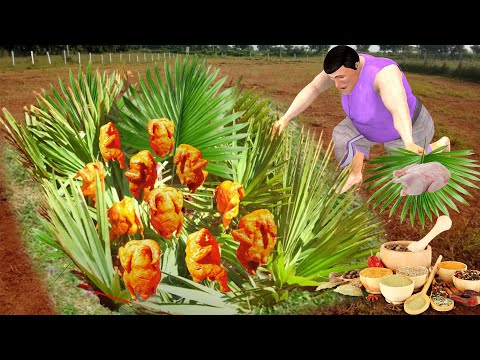 Underground Palm Leaf Full Chicken Roast Tandoori Chicken Village Style Cooking Hindi Kahani Stories