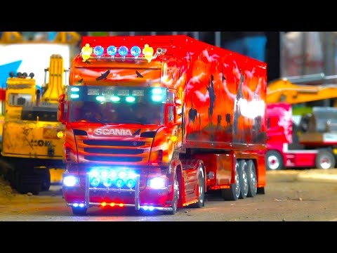 AMAZING RC TRUCK AND CONSTRUCTION MACHINE EVENT - AIR BRUSHED RC SHOW TRUCKS