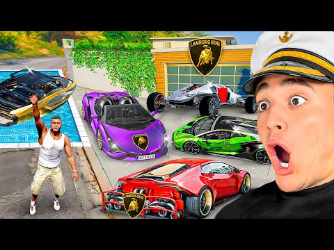 🔴Robando TODOS los LAMBORGHINIS MILLONARIOS de GTA 5 !! 🏎️💰