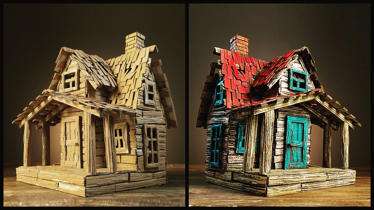 DIY Abandoned Farmhouse Using Cardboard - Creative Mom