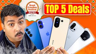 Top 5 Best Smartphones Under ₹60,000 | Great Freedom Festival | #amazon