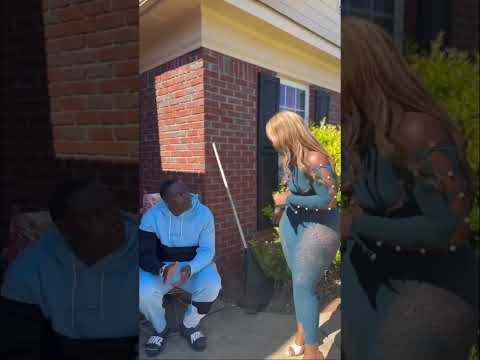 Lawn man wife take Sidepiece rake