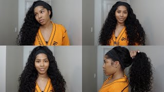 *MUST WATCH* Upgraded Headband Wig w/ Drawstring + Mesh Lace 😍 Beginner Friendly | NADULA