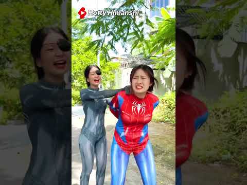 Spiderman comes to save Spidergirl from Black Spiderman #shorts #monster #gorilla