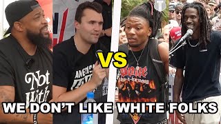 Black Students DEFEND Anti-White Racism — Charlie Kirk & Officer Tatum HUMILIATE BLM Activist LIVE!