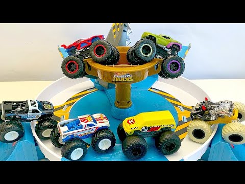 MONSTER TRUCKS | SPIDER-MAN | HOT WHEELS MONSTER TRUCKS | HULK | MARVEL | MONSTER TRUCK PLAY SET