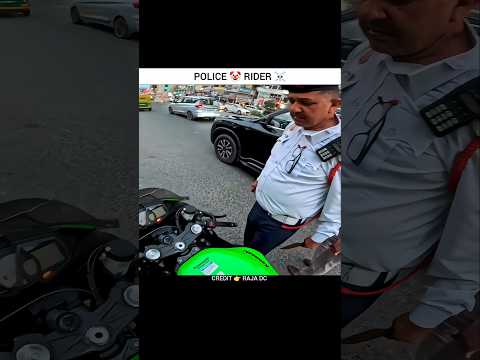 kawasaki zx10r vs police chalan se kaise bache full system exhaust sound public reaction #rider #clg
