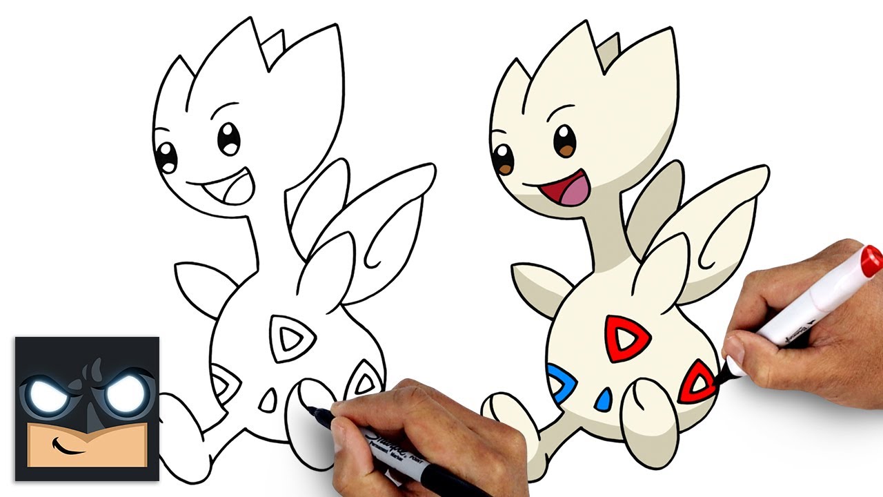 How To Draw Togetic - Pokemon Draw & Color Tutorial