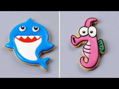 Amazing Cookies Decorating Ideas Themes Sea Animals || So Yummy Cookies Art Recipes