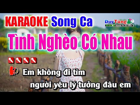 Karaoke || Tình Nghèo Có Nhau – Song Ca || Nhạc Sống Duy Tùng