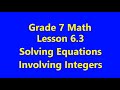 Integer Tiles and Equation Concepts