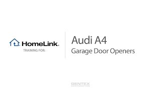 2017 Audi A4 HomeLink Garage Door Opener Training video poster