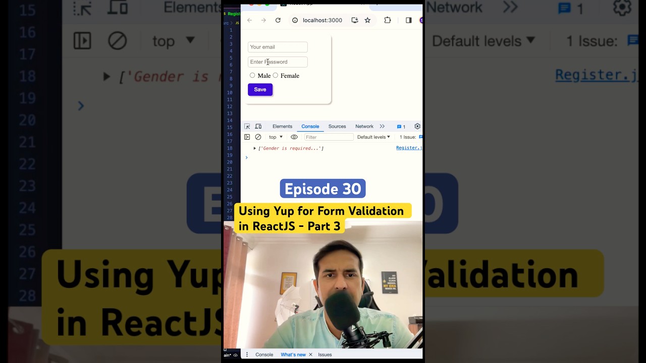 Finally Yup Validation puri hui 😅 Part 3 #reactjstutorial #reactjs