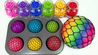 Satisfying Video l How to Make GIANT Rainbow Bubble Stress Ball with Lollipop Slime Cutting ASMR