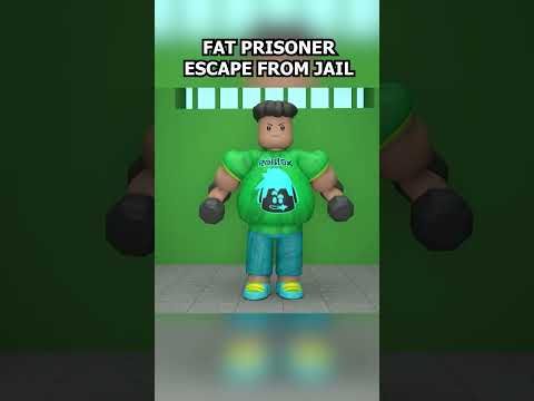 Fat prisoner escape from jail #funnymoments #roblox #animation