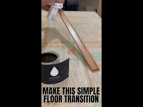 How to Make a Semi Custom Floor Transition || Easy Fast Project #shorts
