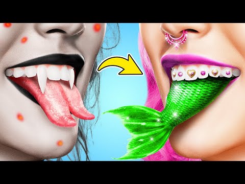 A abandonné la Queue de Sirène pour des Crocs de Vampire ! 🧛🏻 Transformation Extrême en Vampire