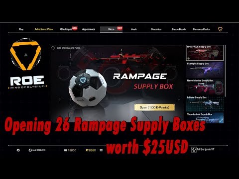 Opening 26 Rampage Loot Boxes - Ring of Elysium (ROE)...