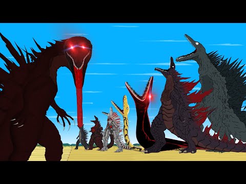 Evolution of "BLOODBATH GODZILLA" Tyranny grows: Monster Size Comparison???| Godzilla Cartoon