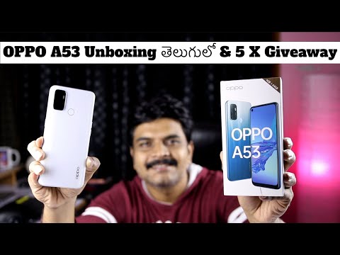 (ENGLISH) OPPO A53 Unboxing & initial impressions ll in Telugu ll