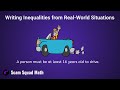 Writing Inequalities from Real-World Scenarios