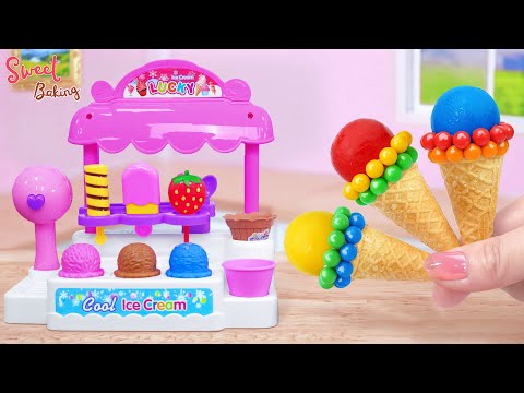 Rainbow Ice Cream🌈How To Make Miniature Rainbow Ice Cream Cake Decorating Ideas🍫Sweet Baking Recipes
