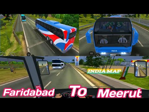 Faridabad TO Meerut India MAP || bus simulator || julfar gaming