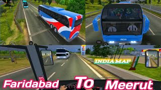 Faridabad TO Meerut India MAP || bus simulator || julfar gaming