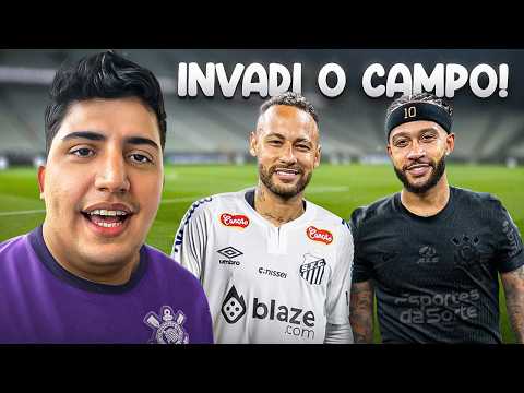 INVADI O GRAMADO no jogo CORINTHIANS vs SANTOS (Memphis vs Neymar)