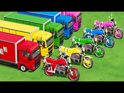 Transport of Colors! BIG HONDA MOTORs with MAN TRUCKs  - Farming Simulator22