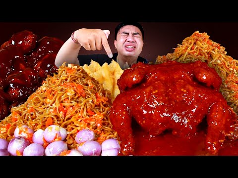 MUKBANG MIE GACOAN LEVEL 8 EXTRA AYAM UTUH RICHEESE SIRAM SAMBAL LAVA PEDAS MAMPUS