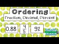 Ordering Fractions, Decimals, and Percentages