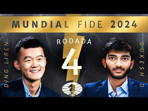 QUEM SERÁ O CAMPEÃO DO MUNDO??? - MUNDIAL de XADREZ 2024 - RODADA 4