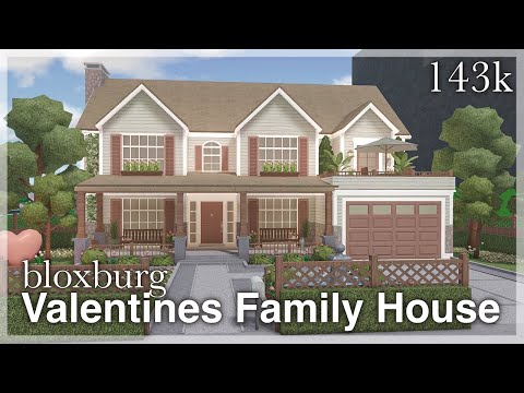 Bloxburg - Valentines Family House Speedbuild 🌷 (exterior)