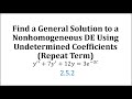 Undetermined Coefficients in Differential Equations