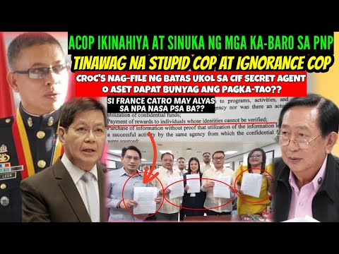 ACOP BINIRA/SINUKA ng mga DATING KA-BARO/CROCS NAGFILE ng BATAS AGENT VS KRIMINAL DAPAT LANTAD?