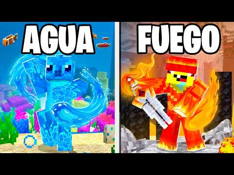 100 Jugadores en una GUERRA ELEMENTAL en Minecraft... 🌪️🔥