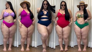 Trendy Plus Size Fashion Looks, Curvy Plus Size Swimsuit Haul 🔥#plussize #bikini
