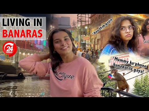 LIVING IN BANARAS FOR 24 HOURS CHALLENGE! | Asha Vlogs Ft.@AyuandAnuTwinSisters