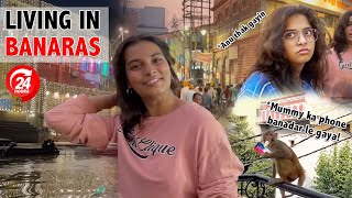 LIVING IN BANARAS FOR 24 HOURS CHALLENGE! | Asha Vlogs Ft.@AyuandAnuTwinSisters