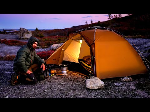 Frosty Night Solo Camping In Cold Temperatures