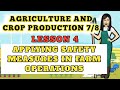 Farm Safety Practices and Procedures