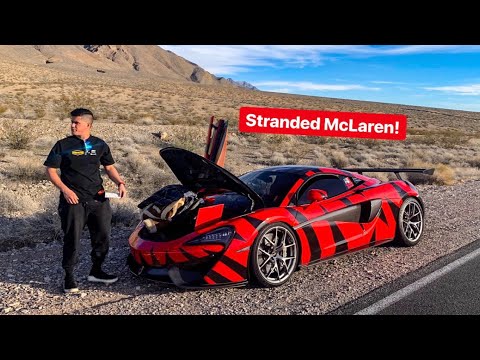 BAD LUCK LEAVES MCLAREN STRANDED IN DESERT.