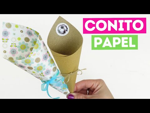 Cómo hacer conitos de papel muy fácil para cumpleaños y fiestas