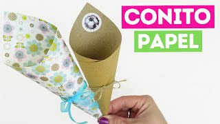 Cómo hacer conitos de papel muy fácil para cumpleaños y fiestas