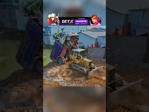 Грузовик начал переворачиваться при выгрузке😱😳