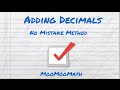 Adding Decimals and Avoiding Mistakes