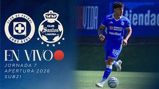 EN VIVO 🔴 Cruz Azul Sub 21 vs Santos | Liga Mx | Jornada 7 | AP26