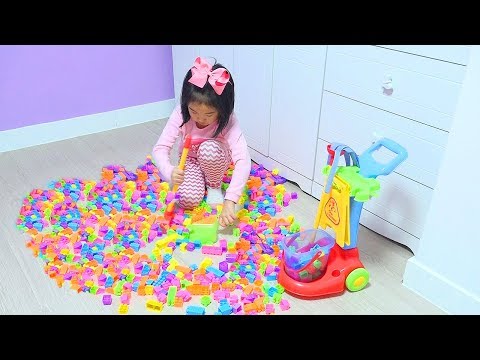 Boram ayuda a su papá! Boram jugar con juguetes de limpieza