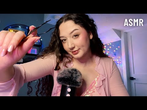 ASMR Plucking & Stippling You *Mouth Sounds* Personal Attention